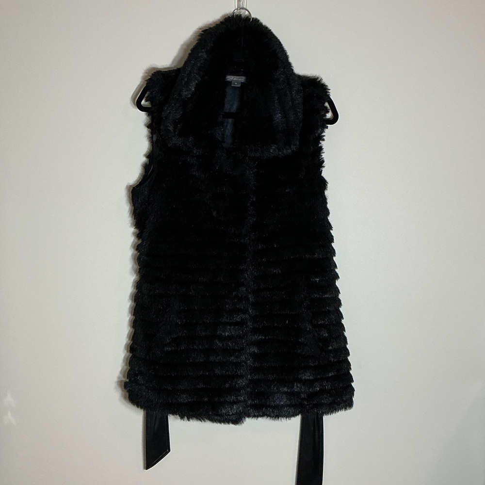 Metro Black Faux Fur Coat